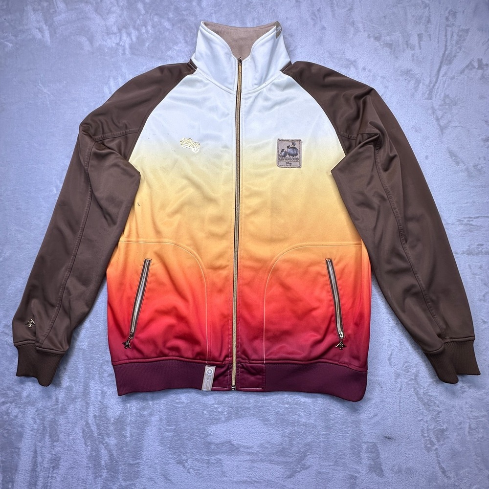 LRG Mens XL Multicolor Sunset Gradient Patch Logo Full Zip Track Jacket